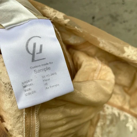 New Galia Lahav Couture Fleur silk lace wedding dress sz 42 10/12 bridal… - Picture 14 of 16